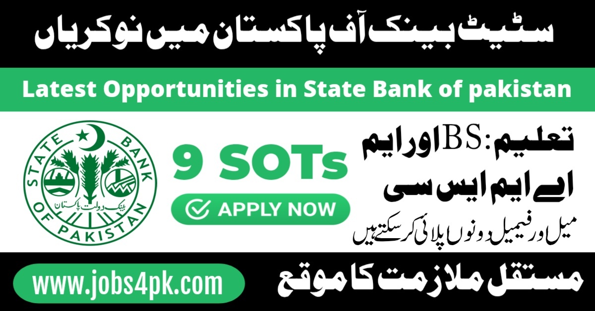 State Bank Statistical Officer Jobs 2025