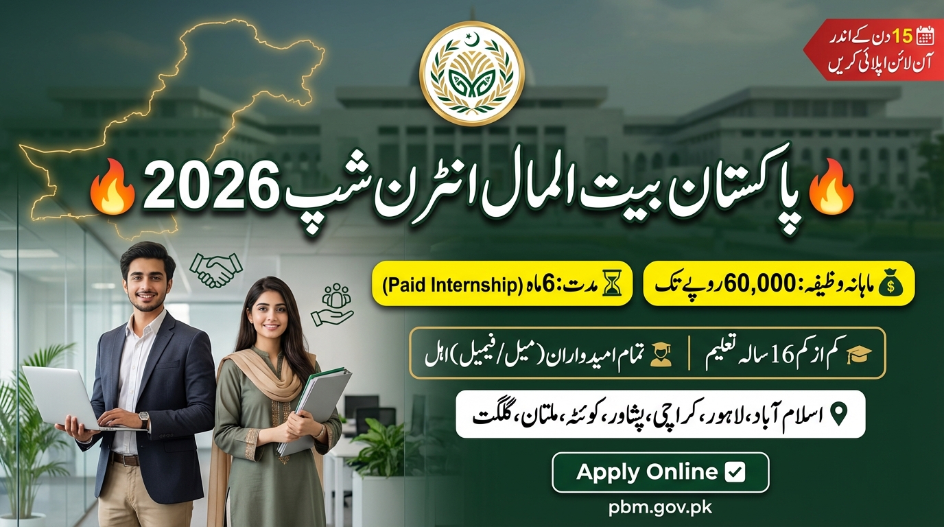Pakistan Bait ul Mal Internships 2026