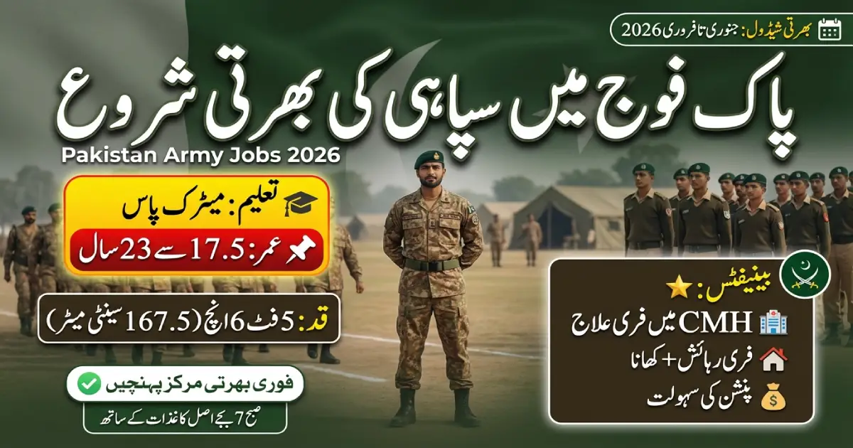 Pakistan Army Soldier Jobs 2026