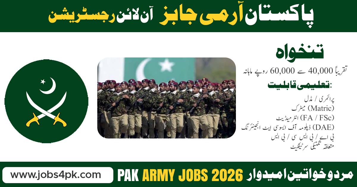 Pakistan Army Soldier Jobs 2026