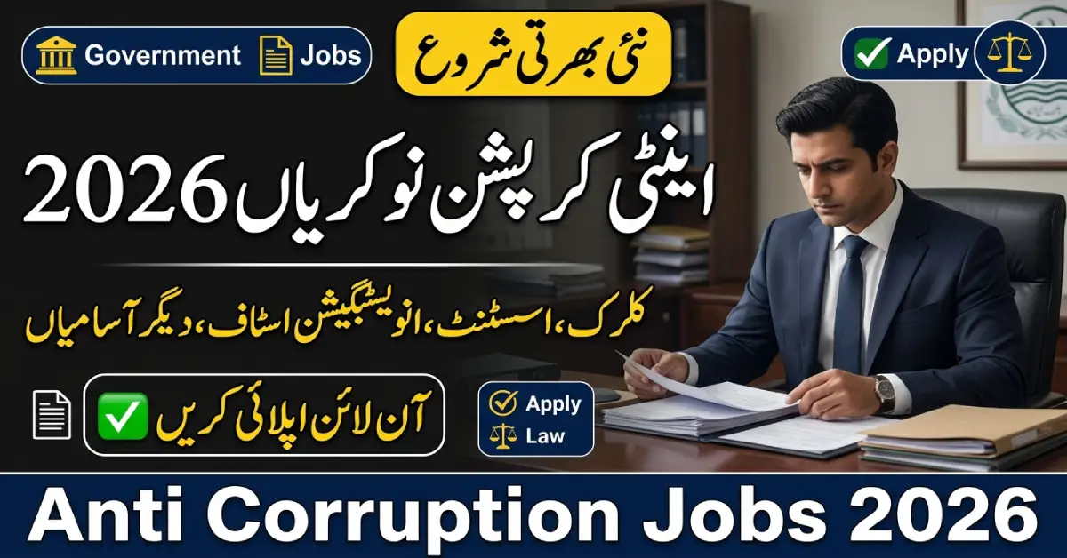 Special Judge Anti Corruption Court Karachi Jobs 2026