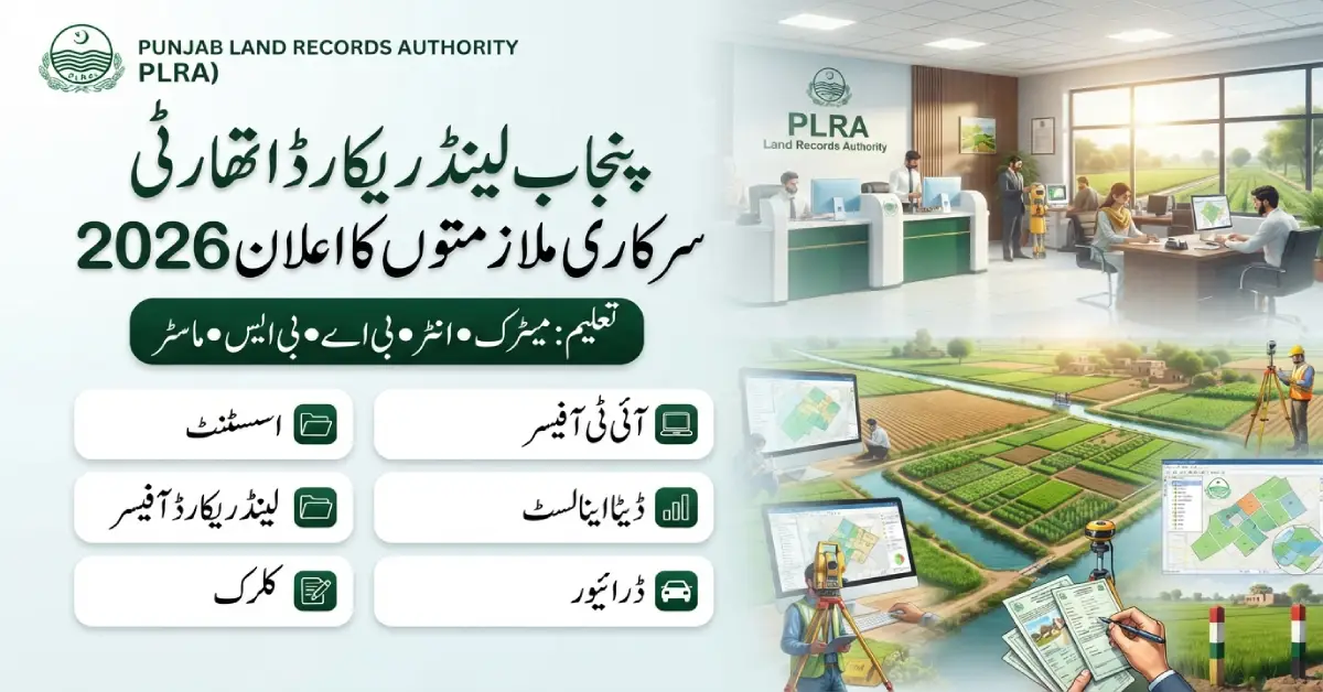 Punjab Land Records Authority PLRA Jobs 2026