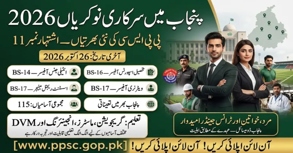 PPSC Jobs 2026 Advertisement No. 11 – Apply Online for Punjab Government Jobs