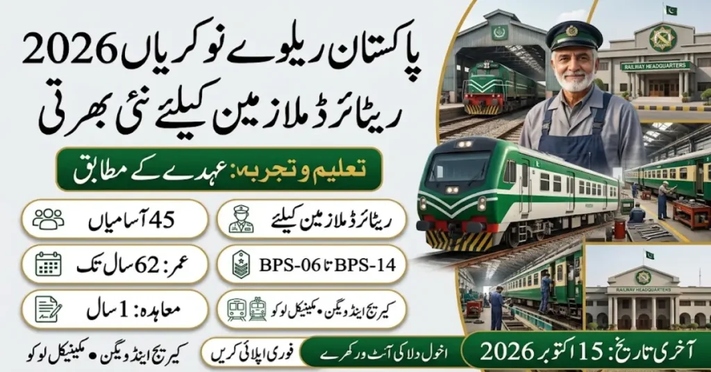 Pakistan Railways Jobs 15 October 2026